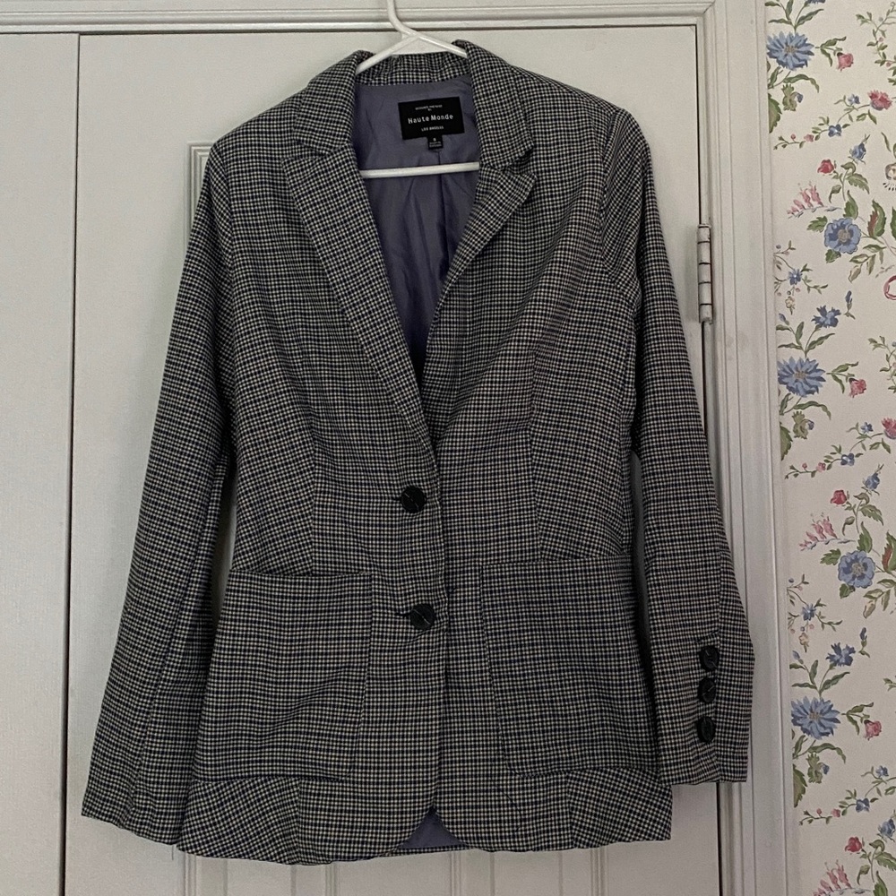 Grey blazer with belt